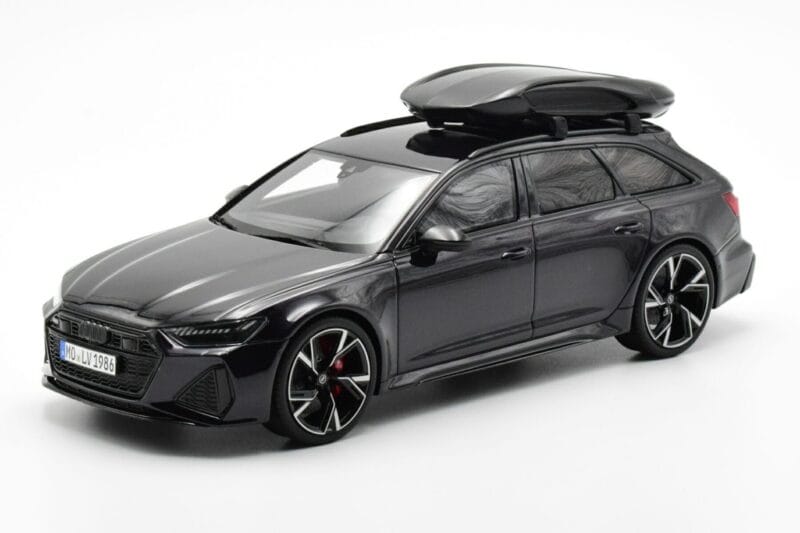 Audi RS6 C8 Avant Mythos Juodas Su Anglies Stogu Azijos Leidimas GT Spirit 1:18