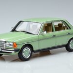 Mercedes 200 W123 Žalias Norev 1:18
