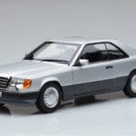 Mercedes 300 CE-24 C124 Kupė Sidabrinis Norev 1:18