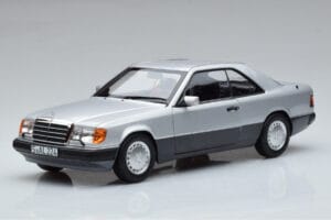 Mercedes 300 CE-24 C124 Kupė Sidabrinis Norev 1:18
