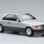 Mercedes 300 CE-24 C124 Kupė Sidabrinis Norev 1:18