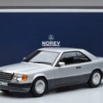 Mercedes 300 CE-24 C124 Kupė Sidabrinis Norev 1:18