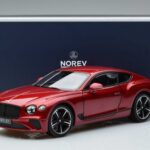 Bentley Bentley Continental GT Saldainis Raudonas Norev 1:18 1:18 Metalas