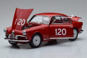 Alfa Romeo Giulietta SV #120 Mille Miglia 1956 Kyosho 1:18 08957A Metalas - nuotrauka 2 iš 9