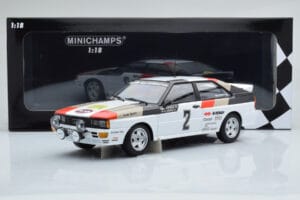 Audi Quattro Audi Sport #1 H. Mikkola / A. Hertz Winners International Swedish Rally 1981 Minichamps 1:18 155811102 Metalas - nuotrauka 6 iš 6