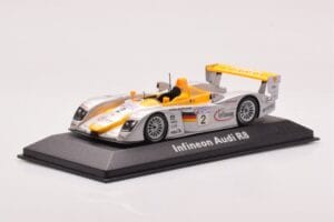 Audi R8 Infineon #2 Winner ALMS Petit Le Mans 2002 Minichamps 1:43 400021382 Metalas - nuotrauka 2 iš 4