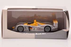 Audi R8 Infineon #2 Winner ALMS Petit Le Mans 2002 Minichamps 1:43 400021382 Metalas - nuotrauka 4 iš 4