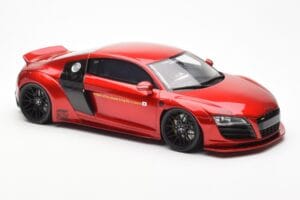 Audi R8 4S Liberty Walk Candy Raudonas GT Spirit 1:18 GT892 Derva - nuotrauka 4 iš 6