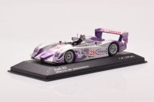Audi R8 LMP900 #28 F. Biela / P. Kaffer / A. McNish 12 Hours of Sebring Winner 2004 Minichamps 1:43 4000412328 Metalas - nuotrauka 2 iš 4
