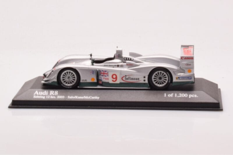 Audi R8 #9 M. Salo / Kane / McCarthy Sebring 12 Hours 2003 Minichamps 1:43