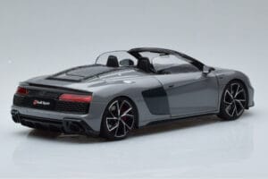Audi R8 Spyder Performance Nardo Pilkas Kengfai 1:18 VAKF-0352 Metalas - nuotrauka 3 iš 11
