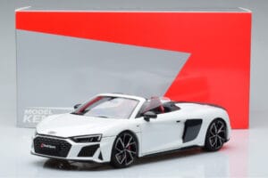 Audi R8 Spyder Performance Baltas Kengfai 1:18 VAKF-0351 Metalas - nuotrauka 11 iš 11