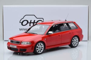 Audi RS4 B5 Avant Raudonas Otto 1:18 OT1026B Derva - nuotrauka 6 iš 6