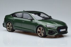 Audi RS5 B9 Sportback Sonoma Žalias Asia Edition GT Spirit 1:18 CLDC018 Derva - nuotrauka 4 iš 6