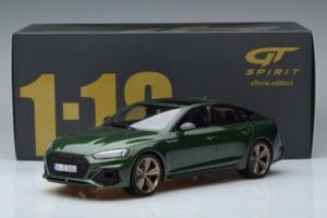 Audi RS5 B9 Sportback Sonoma Žalias Asia Edition GT Spirit 1:18 CLDC018 Derva - nuotrauka 6 iš 6