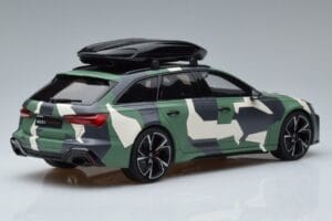 Audi RS6 C8 Avant Kamufliažas With Roof Top Asia Edition GT Spirit 1:18 CLDC014 Derva - nuotrauka 2 iš 6