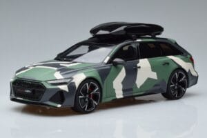 Audi RS6 C8 Avant Kamufliažas With Roof Top Asia Edition GT Spirit 1:18 CLDC014 Derva