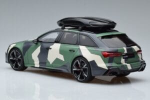 Audi RS6 C8 Avant Kamufliažas With Roof Top Asia Edition GT Spirit 1:18 CLDC014 Derva - nuotrauka 5 iš 6