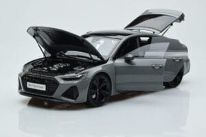 Audi RS7 C8 Sportback Pilkas Kengfai 1:18 VAKF-0333 Derva - nuotrauka 2 iš 7
