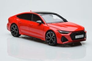 Audi RS7 C8 Sportback Raudonas Kengfai 1:18 VAKF-0332 Derva - nuotrauka 5 iš 7