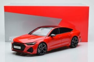 Audi RS7 C8 Sportback Raudonas Kengfai 1:18 VAKF-0332 Derva - nuotrauka 7 iš 7