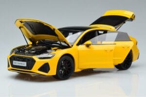 Audi RS7 C8 Sportback Geltonas Vossen Rims Riboto Leidimo Kengfai 1:18 VAKF-0335 Metalas - nuotrauka 2 iš 8
