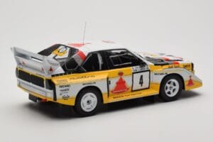 Audi Sport Quattro S1 E2 #4 S. Blomqvist / B. Cederberg Rally 1000 Lakes 1985 IXO 1:18 18RMC161A Metalas - nuotrauka 2 iš 6