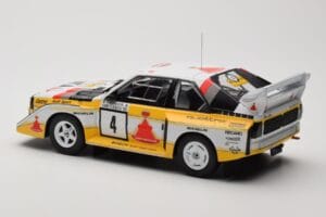 Audi Sport Quattro S1 E2 #4 S. Blomqvist / B. Cederberg Rally 1000 Lakes 1985 IXO 1:18 18RMC161A Metalas - nuotrauka 5 iš 6