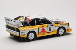 Audi Sport Quattro S1 E2 #6 H. Mikkola / A. Hertz Rally 1000 Lakes 1985 IXO 1:18 18RMC161B Metalas - nuotrauka 2 iš 6