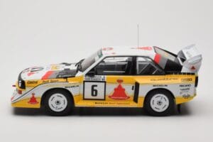 Audi Sport Quattro S1 E2 #6 H. Mikkola / A. Hertz Rally 1000 Lakes 1985 IXO 1:18 18RMC161B Metalas - nuotrauka 3 iš 6