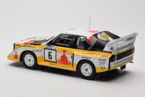 Audi Sport Quattro S1 E2 #6 H. Mikkola / A. Hertz Rally 1000 Lakes 1985 IXO 1:18 18RMC161B Metalas - nuotrauka 5 iš 6