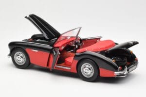 Austin-Healey 3000 Mk I Spider Juodas Raudonas Kyosho 1:18 08141KR Metalas - nuotrauka 5 iš 8