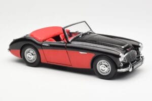 Austin-Healey 3000 Mk I Spider Juodas Raudonas Kyosho 1:18 08141KR Metalas - nuotrauka 6 iš 8