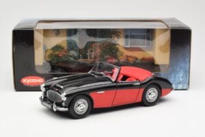 Austin-Healey 3000 Mk I Spider Juodas Raudonas Kyosho 1:18 08141KR Metalas - nuotrauka 8 iš 8