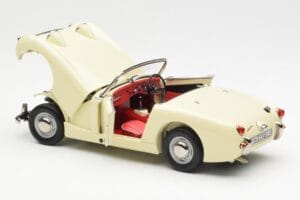 Austin-Healey Sprite Mk I Open Old English Baltas Kyosho 1:18 08953EW Metalas - nuotrauka 5 iš 8