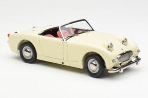 Austin-Healey Sprite Mk I Open Old English Baltas Kyosho 1:18 08953EW Metalas - nuotrauka 6 iš 8