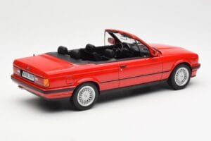 BMW 318i E30 Kabrioletas Raudonas Norev 1:18 183210 Metalas - nuotrauka 2 iš 6