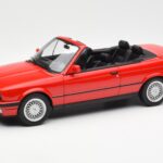 BMW 318i E30 Kabrioletas Raudonas Norev 1:18