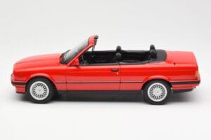 BMW 318i E30 Kabrioletas Raudonas Norev 1:18 183210 Metalas - nuotrauka 3 iš 6