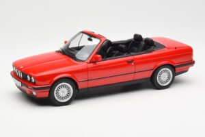 BMW 318i E30 Kabrioletas Raudonas Norev 1:18