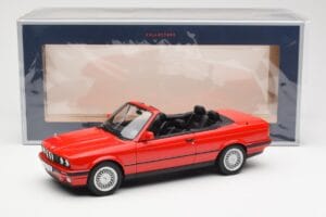 BMW 318i E30 Kabrioletas Raudonas Norev 1:18 183210 Metalas - nuotrauka 6 iš 6