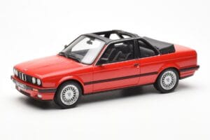 BMW 325i E30 Baur Raudonas Metallic Otto 1:18