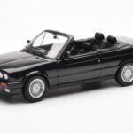 BMW 325i E30 Kabrioletas Juodas Metalinis Norev 1:18