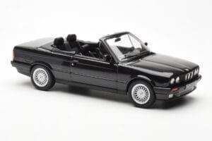 BMW 325i E30 Kabrioletas Juodas Metalinis Norev 1:18 183211 Metalas - nuotrauka 4 iš 6
