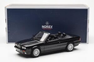 BMW 325i E30 Kabrioletas Juodas Metalinis Norev 1:18 183211 Metalas - nuotrauka 6 iš 6