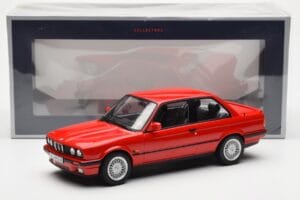 BMW 325i E30 Raudonas Norev 1:18 183202 Metalas - nuotrauka 6 iš 6