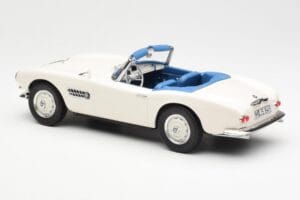 BMW 507 Roadster Baltas Norev 1:18 183232 Metalas - nuotrauka 5 iš 6