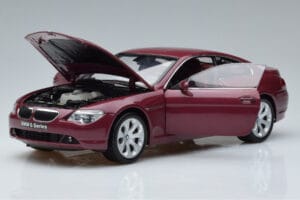 BMW 645Ci E63 Tamsiai Raudonas Kyosho 1:18 08701CR Metalas - nuotrauka 2 iš 7