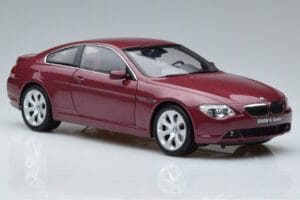 BMW 645Ci E63 Tamsiai Raudonas Kyosho 1:18 08701CR Metalas - nuotrauka 5 iš 7