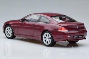 BMW 645Ci E63 Tamsiai Raudonas Kyosho 1:18 08701CR Metalas - nuotrauka 6 iš 7